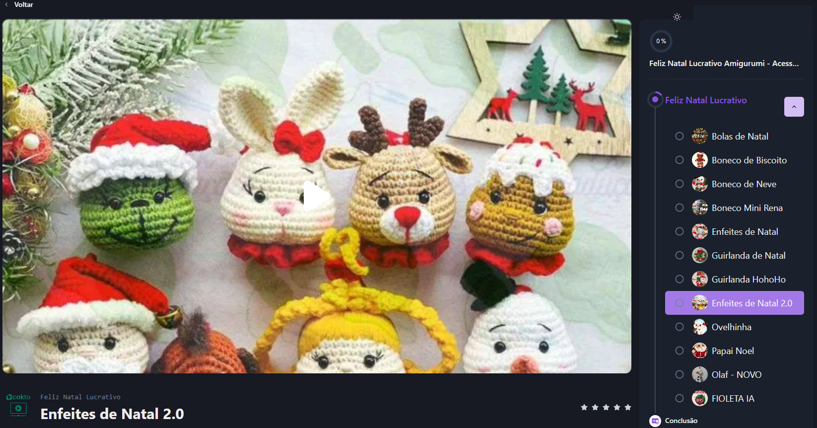 Área de miembros del curso Feliz Navidad Lucrativa